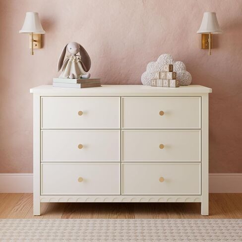 Graco Sasha 6-Drawer Dresser (Sage) – GREENGUARD Gold Certified, Dresser for Nursery Bedroom with Spacious Storage, Interlocking Drawer System, Easy Assembly with Pre-Installed Tracks in Saudi Arabia