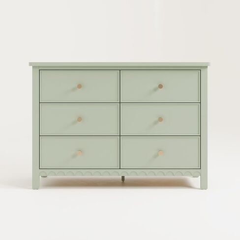 Graco Sasha 6-Drawer Dresser (Sage) – GREENGUARD Gold Certified, Dresser for Nursery Bedroom with Spacious Storage, Interlocking Drawer System, Easy Assembly with Pre-Installed Tracks in Saudi Arabia