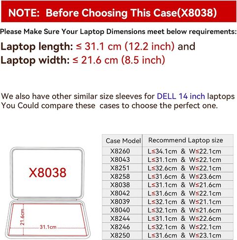 حافظة حماية صلبة من مادة EVA من Smatree متوافقة مع أجهزة الكمبيوتر المحمول DELL Inspiron 14 Plus/Inspiron 14 2 في 1 / New Inspiron 14 2 في 1 / New Inspiron 14 مقاس 14 بوصة، لحقيبة الكمبيوتر المحمول Dell Latitude 5430 الصلبة (X8250) in Kuwait