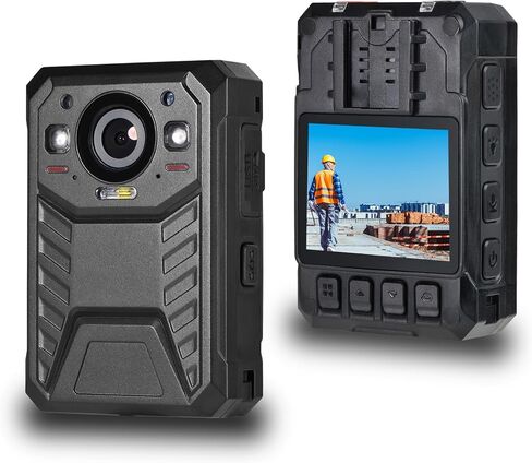 1440P HD Police Body Camera,17H Record Time,3600mAH Battery Body Camera, 64G Memory Audio Video Recording, Night Vision, Data-encrypt for Law Enforcement Record, Security Guards, Personal Use in Kuwait