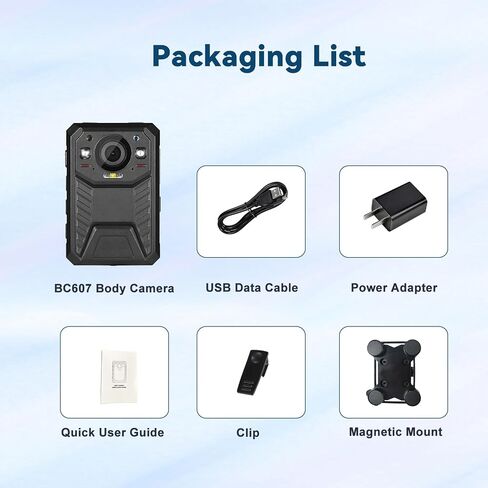 1440P HD Police Body Camera,17H Record Time,3600mAH Battery Body Camera, 64G Memory Audio Video Recording, Night Vision, Data-encrypt for Law Enforcement Record, Security Guards, Personal Use in Kuwait
