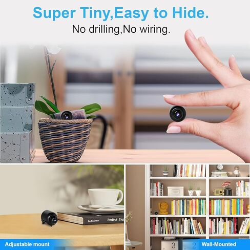 Smallest Wireless WiFi Camera,HD1080P Concealed Camera,Smart Home Security Camera,Portable Smart Home Baby Monitor Cam with Night Vision,Motion Detection,Cloud Storage for Security with iOS Android in Saudi Arabia