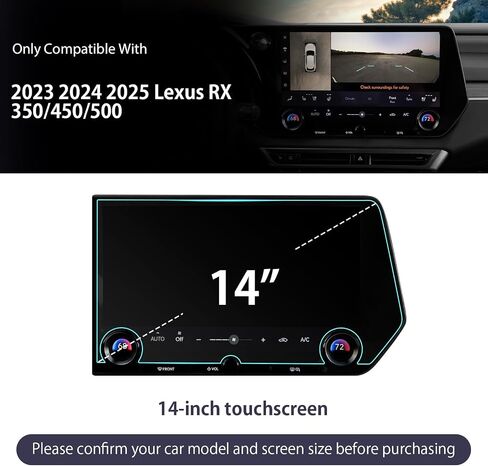 LUWU for 2022 Lexus LX600 Screen Protector 12.3Inch Touch Screen 2023 LX 600 Luxury HD Plastic Screen Protector 2022 2023 Lexus LX600 Accessories 2023 Lexus LX Touchscreen Display Protective Film 2PCS in Saudi Arabia