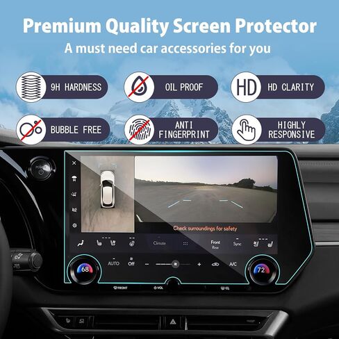 LUWU for 2022 Lexus LX600 Screen Protector 12.3Inch Touch Screen 2023 LX 600 Luxury HD Plastic Screen Protector 2022 2023 Lexus LX600 Accessories 2023 Lexus LX Touchscreen Display Protective Film 2PCS in Saudi Arabia