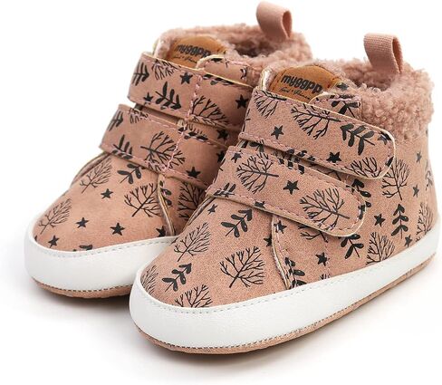 FAMI Baby Warm Booties Newborn Boy Girl Boots Cozy Fur Shoes Hook and loop Toddler Booties First Walker Winter Crib Boots in Saudi Arabia