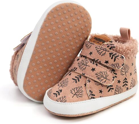 FAMI Baby Warm Booties Newborn Boy Girl Boots Cozy Fur Shoes Hook and loop Toddler Booties First Walker Winter Crib Boots in Saudi Arabia