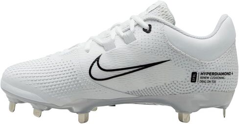 Nike Hyperdiamond 4 Pro Metal Softball Cleats White | Black Size 10 Medium in Saudi Arabia