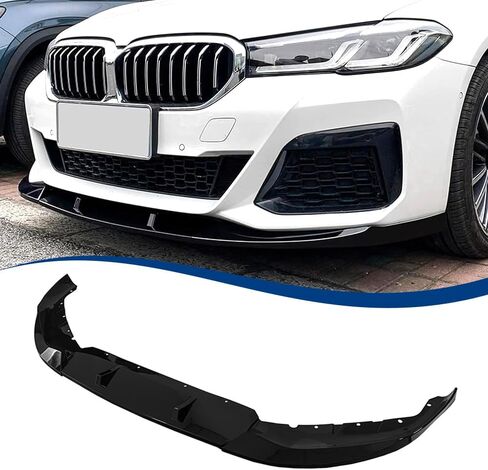 G30 Front Lip Compatible with BMW (2017-2020) 5-Series G30 Pre-lci with M-Sport Bumper Model ABS Gloss Black MP-Style in Saudi Arabia
