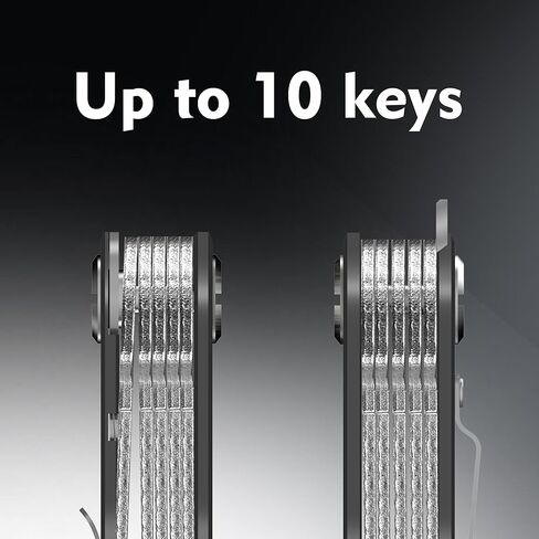 حامل سلسلة مفاتيح صغير الحجم من ايدجر، مشبك سلسلة مفاتيح اي دي سي، حافظة مفاتيح ذكية رفيعة من الياف الكربون، هدية كريسماس للرجال والنساء، يحمل 10 مفاتيح ومفتاح سيارة in Kuwait
