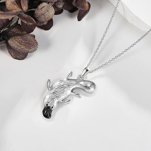 JERWLI قلادة النمس 925 فضة النمس قلادة القلائد للنساء الفتيات هدايا لعشاق النمس in Kuwait