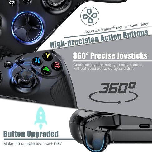 وحدة تحكم Gamrombo اللاسلكية متوافقة مع وحدة تحكم Xbox، وحدة تحكم الألعاب المتوافقة مع Turbo/Dual Vibration/Marco/Audio Jack in Kuwait