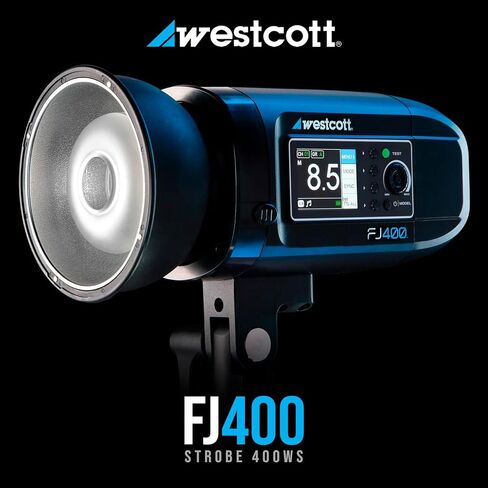 Westcott FJ400 400Ws Strobe with AC and DC Lithium Polymer Battery Bundle with Westcott 1x4-Feet Rapid Box Switch Strip Softbox and Westcott Rapid Box and Beauty Dish Switch Insert (3 Items) in Saudi Arabia