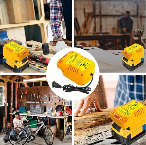 شاحن صغير لبطارية Dewalt 20V 2A استبدال لشاحن DCB112 الصغير المريح لبطارية ليثيوم أيون MAX XR DCB203 DCB204، مع مؤشر LED (شاحن فقط) in Kuwait
