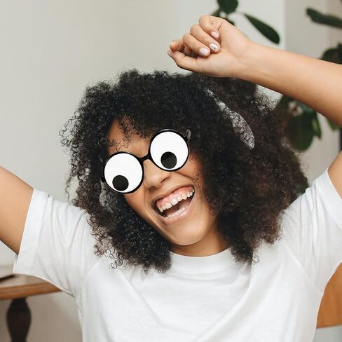 Googly Eyes Glasses, Funny Glasses Pranks Toy, Novelty Shaking Giant Eye Glasses, Funny Costume Accessories (3 Pcs) in Saudi Arabia