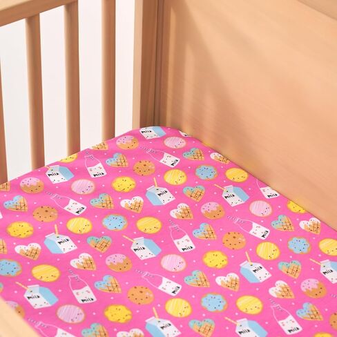 Little Sleepies Baby Crib Sheets, Buttery Soft Viscose from Bamboo Crib Sheets for Boys & Girls, Toddler Bed Sheet, Standard Crib Mattress Sheet, Super Stretchy & Elasticized (Sweet Pea) in Saudi Arabia