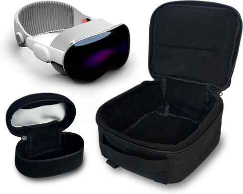 Virtual Reality Headset Case - 1000D Nylon Carry Case for Apple Vision Pro Meta Quest VR Headset Earphone Accessory Storage Bag (White) in Saudi Arabia