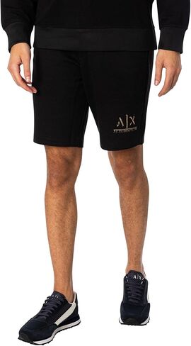 شورت A｜X ARMANI EXCHANGE للرجال ذو إصدار محدود من الصوف باللونين الأسود والذهبي in Saudi Arabia