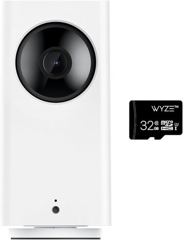 Cam Pan v2, Pan/Tilt/Zoom Indoor Wi-Fi Smart Home Security Camera with 1080p Color Night Vision, Motion and Sound Detection for Baby & Pet, Compatible with Alexa & Google Assistant in Saudi Arabia