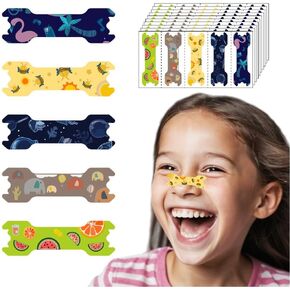 50pcs Nasal Strips for Breathing,Breathing Strips for Kids,Nose Strips for Boys and Girls,Nasal Strips for Snoring,Anti Snoring Nose Clip