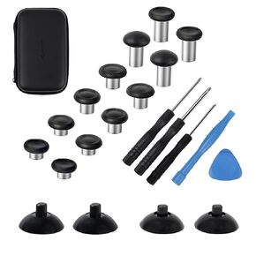 RALAN Replacement Interchangeable Thumbsticks Joysticks Repair Kit for Xbox One, Xbox Series X/S, PS4/PS5/switch Pro Controllers, 3 Height Plastic Base, 5 Grip Designs