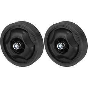 PATIKIL 4.5" Air Compressor Wheels, 2 Pack Universal Air Compressor Wheel Replacement Part with 0.5" Dia. Hole for Easy Mobility, Black