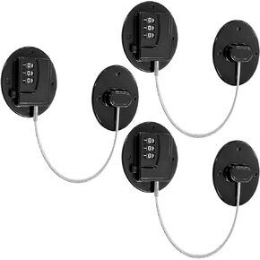 Sutekus Refrigerator Lock Combination Coded Fridge Lock Freezer Door Lock Child Safety Cabinet Lock with Strong Adhesive No Keys Needed, 3PCS (White)