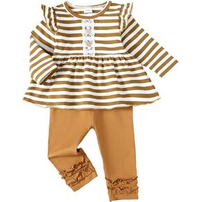 Baby Girl Clothes Toddler Girl Outfits Ruffle Shirt Pants Cute Infant Outfit Set Baby Girl Fall Winter Clothes in Kuwait