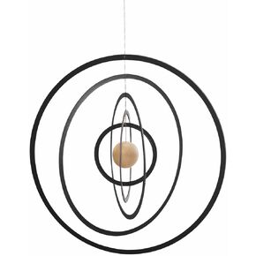 Science Fiction Nature Hanging Mobile - 10 Inches - Wooden Ball - Handmade in Denmark by Flensted