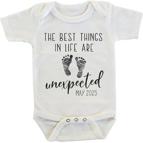 Witty and Bitty The Best Things in Life Are Unexpected Pregnancy Reveal Announcement Onesie/Bodysuit (May 2025)