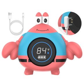 Babyelf Baby Rechargeable Thermometer, Bath Tub Water Thermometer Safety, Floating Toy for Infant Toddler Bathtub Pool with Temperature Warning