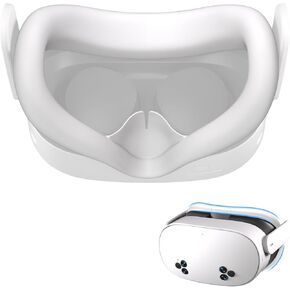 Advanced VR Silicone Face Pad Cover for Meta Quest 3s, Original Headset Accessories VR Face Cushion Pad Mask for Oculus Quest 3 Headset Face Pad (White)- Enhance Comfort and Hygiene