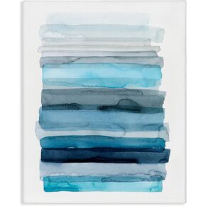Stupell Industries Water Inspired Blue Grey Ombre Abstract Lines