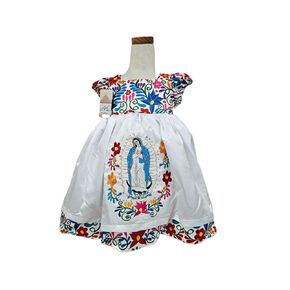 A&C Quinceañeras and More Vestido Virgen de Guadalupe Virgen Mary baby girl dress Toddler Girl Embroidery Dress (4)