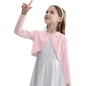 Girls' and Toddler Long Sleeve Cardigan Button Up Sweater