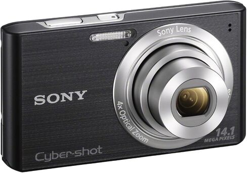 كاميرا سوني سايبر شوت DSC-W610 رقمية بدقة 14.1 ميجابكسل مع تكبير بصري 4x وشاشة LCD مقاس 2.7 بوصة (أسود) (متجددة) in Saudi Arabia
