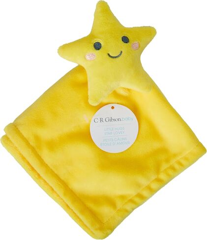C.R. Gibson Little Hugs Star Minky Fabric Moon Lovey Blanket for Babies, 12.5" x 12.5", Multicolor in Saudi Arabia