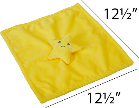 C.R. Gibson Little Hugs Star Minky Fabric Moon Lovey Blanket for Babies, 12.5" x 12.5", Multicolor in Saudi Arabia