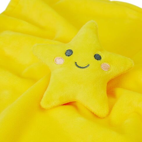 C.R. Gibson Little Hugs Star Minky Fabric Moon Lovey Blanket for Babies, 12.5" x 12.5", Multicolor in Saudi Arabia