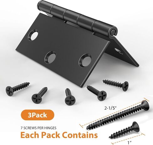 Door Hinges Matte Black - 12 Pack Black Door Hinges 3.5 Inch Interior Door Hinges with Square Corner - 3 1/2 Inch Black Hinges for Doors 3.5" Residential Standard Door Hardware in Saudi Arabia