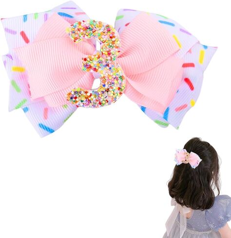 زينة عيد الميلاد الثاني، أقواس الشعر للفتيات ابنة حفيدة عيد الميلاد الثاني، مشابك شعر على شكل قوس الآيس كريم لطفلة عيد الميلاد الثاني، مشابك شعر للفتيات in Kuwait