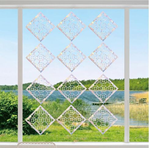 27 قطعة من ملصقات النوافذ - ملصقات نافذة مضادة للتصادمات لحماية الطيور من اصطدامات النوافذ، ملصقات نوافذ من الفينيل غير لاصقة، ملصقات قوس قزح... in Kuwait