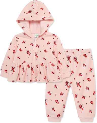 Little Me Clothes for Baby Girls' Hoodie and Pant Set, 12 Months - 4 Toddler in Kuwait