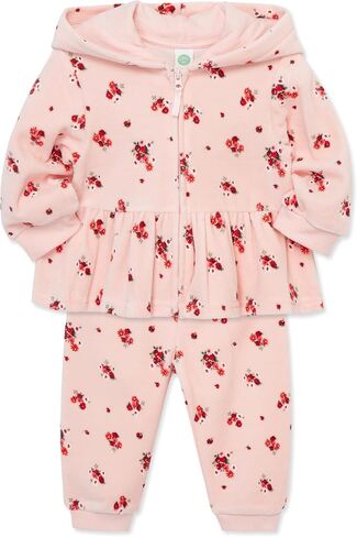 Little Me Clothes for Baby Girls' Hoodie and Pant Set, 12 Months - 4 Toddler in Kuwait