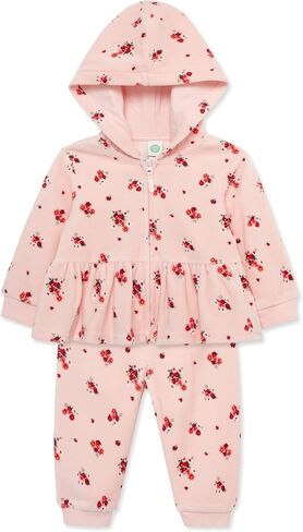 Little Me Clothes for Baby Girls' Hoodie and Pant Set, 12 Months - 4 Toddler in Kuwait