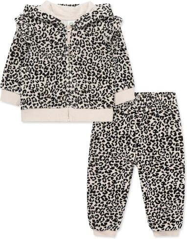 Little Me Clothes for Baby Girls' Hoodie and Pant Set, 12 Months - 4 Toddler in Kuwait