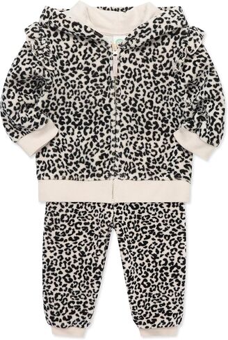 Little Me Clothes for Baby Girls' Hoodie and Pant Set, 12 Months - 4 Toddler in Kuwait