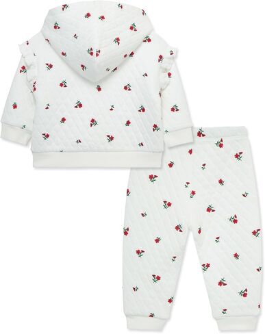 Little Me Clothes for Baby Girls' Hoodie and Pant Set, 12 Months - 4 Toddler in Kuwait