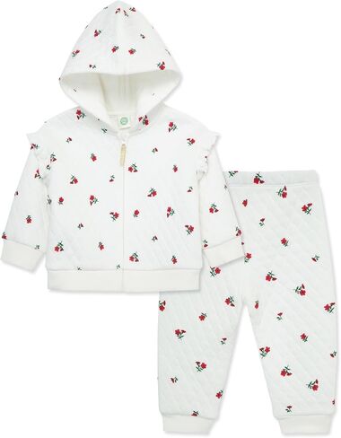 Little Me Clothes for Baby Girls' Hoodie and Pant Set, 12 Months - 4 Toddler in Kuwait