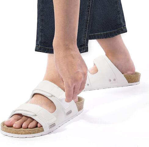 FITORY Womens Sandals with Arch Support Cork Slides for Summer Size 6-11 in Saudi Arabia