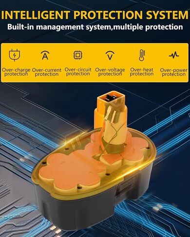 HOCHSTERN Upgraded 4.5Ah Replacement for Dewalt 18V Battery DC9098 DC9099 DC9096 Compatible with Dewalt 18V XRP Battery Compatible with Dewalt 18 Volt Batteries Cordless Power Tools 2-Pack in Saudi Arabia